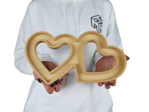 Double Love Heart 18mm Fillable