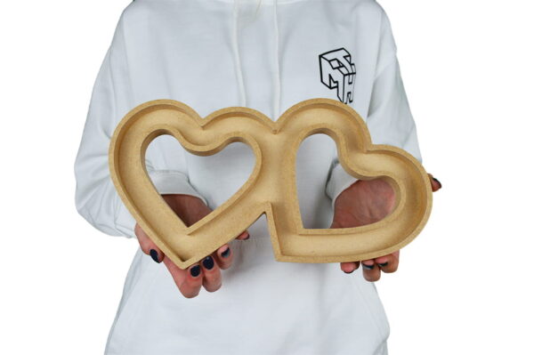 Double Love Heart 18mm Fillable