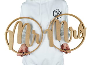 Mr & Mrs Wedding Signs 30cm, 18mm MDF