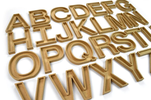 Fillable Wooden Letters / (Elegant Font) / 18mm + 36mm / MDF - Image 3