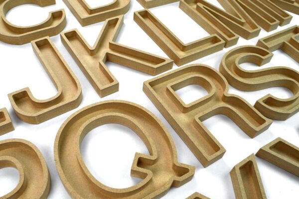 Fillable Wooden Letters / (Elegant Font) / 18mm + 36mm / MDF