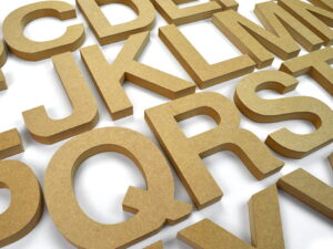 Wooden Letters / (Elegant Font) / 18mm MDF