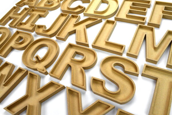 Fillable Wooden Letters / (Chunky Font) / 18mm + 36mm / MDF - Image 3