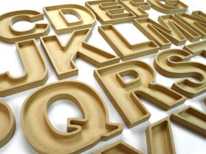 Fillable Wooden Letters / (Chunky Font) / 18mm + 36mm / MDF