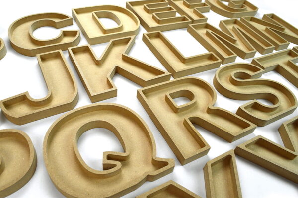Fillable Wooden Letters / (Chunky Font) / 18mm + 36mm / MDF