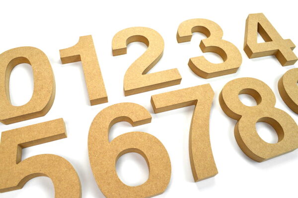 Wooden Numbers / (Elegant Font) / 18mm MDF - Image 3