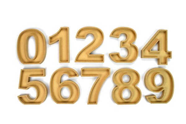 Fillable Wooden Numbers / (Chunky Font) / 18mm + 36mm / MDF - Image 2