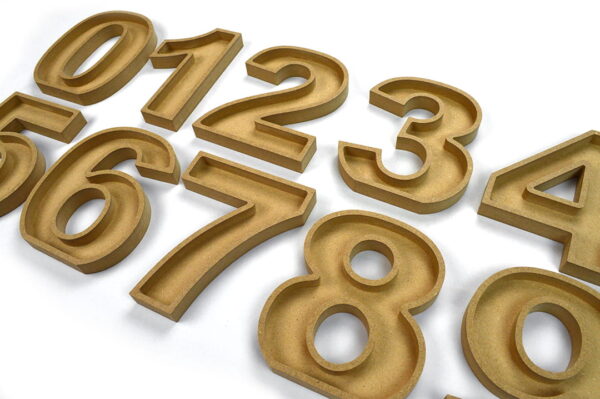 Fillable Wooden Numbers / (Chunky Font) / 18mm + 36mm / MDF - Image 3