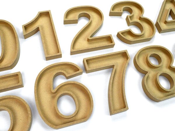 Fillable Wooden Numbers / (Chunky Font) / 18mm + 36mm / MDF