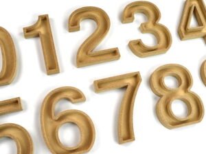 Fillable Wooden Numbers / (Elegant Font) / 18mm + 36mm / MDF