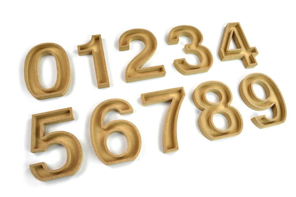 Fillable Wooden Numbers / (Elegant Font) / 18mm + 36mm / MDF - Image 4